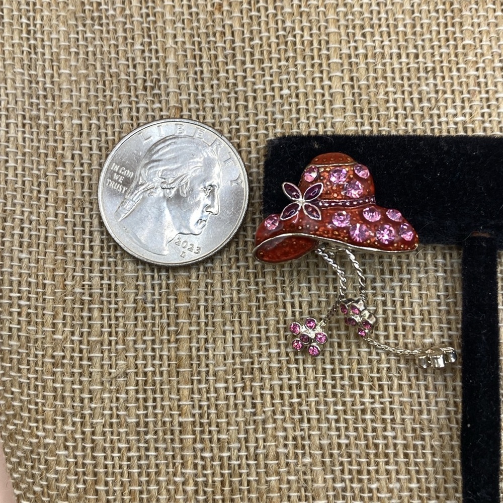 3 for $15 - Mix n Match - Red Hat Society clip earrings, pink dangle accents - Picture 3 of 4